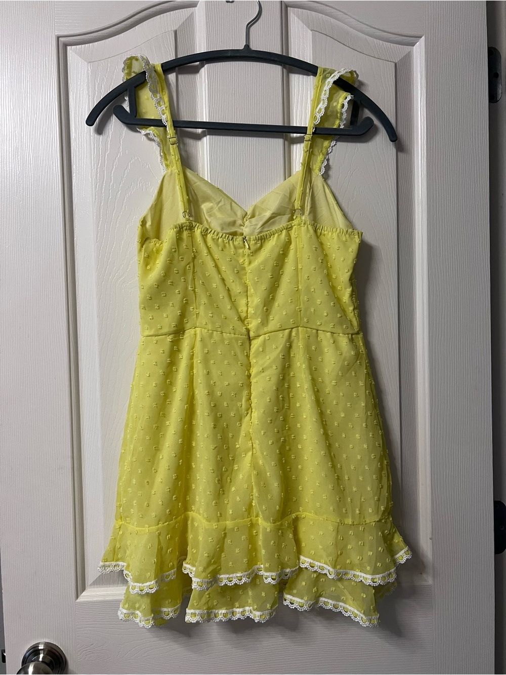 Sunny Yellow Ruffled Mini Dress - Picture 9 of 11